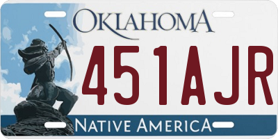 OK license plate 451AJR