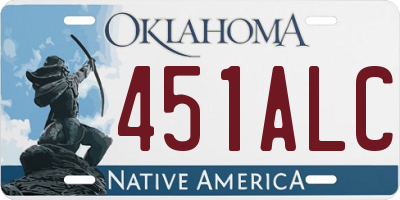 OK license plate 451ALC