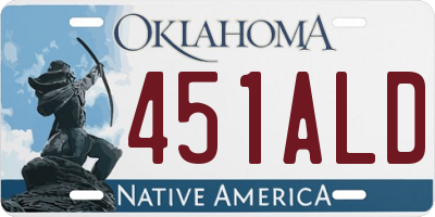 OK license plate 451ALD