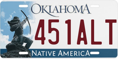 OK license plate 451ALT