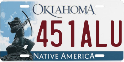 OK license plate 451ALU