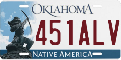 OK license plate 451ALV