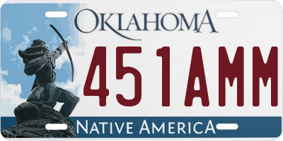 OK license plate 451AMM