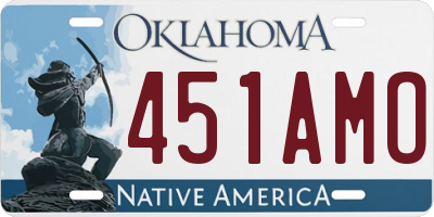 OK license plate 451AMO