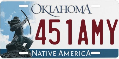OK license plate 451AMY