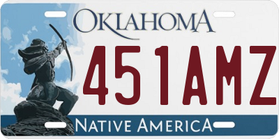 OK license plate 451AMZ