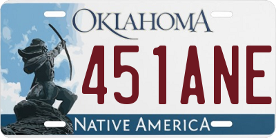 OK license plate 451ANE