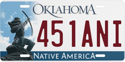 OK license plate 451ANI
