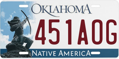 OK license plate 451AOG