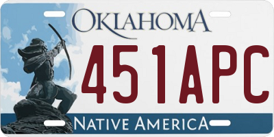 OK license plate 451APC