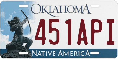 OK license plate 451API