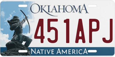 OK license plate 451APJ