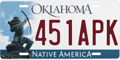 OK license plate 451APK