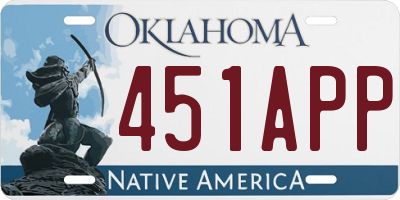 OK license plate 451APP