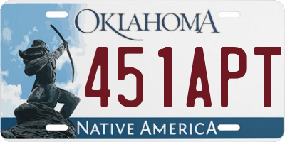 OK license plate 451APT