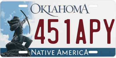 OK license plate 451APY