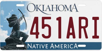 OK license plate 451ARI