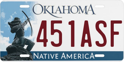 OK license plate 451ASF