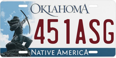 OK license plate 451ASG