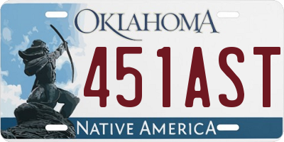 OK license plate 451AST