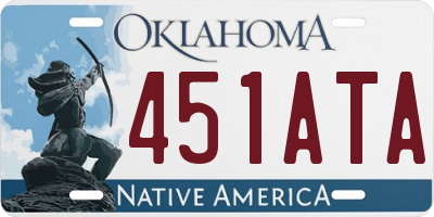 OK license plate 451ATA