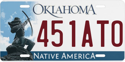 OK license plate 451ATO