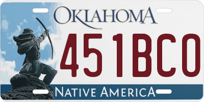 OK license plate 451BCO
