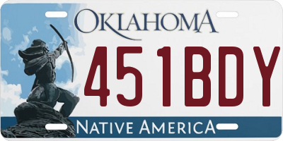 OK license plate 451BDY