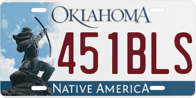 OK license plate 451BLS