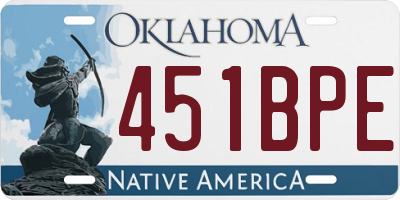 OK license plate 451BPE