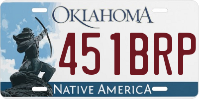 OK license plate 451BRP
