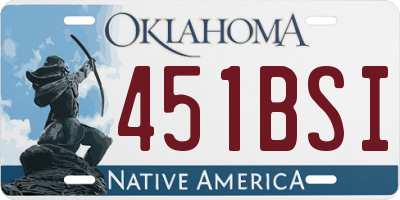 OK license plate 451BSI