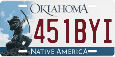 OK license plate 451BYI