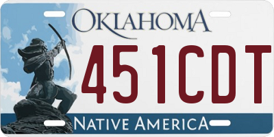 OK license plate 451CDT