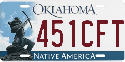 OK license plate 451CFT