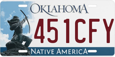 OK license plate 451CFY