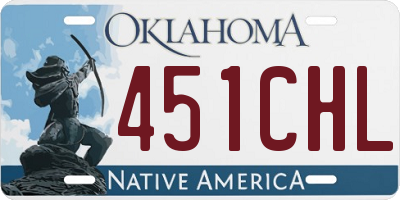 OK license plate 451CHL