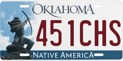 OK license plate 451CHS