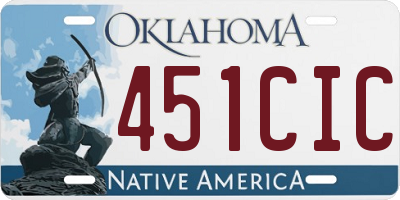 OK license plate 451CIC