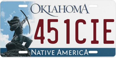 OK license plate 451CIE