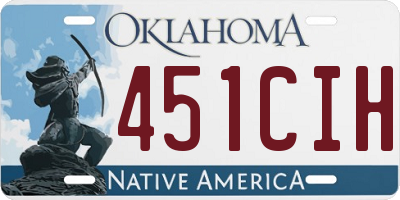 OK license plate 451CIH