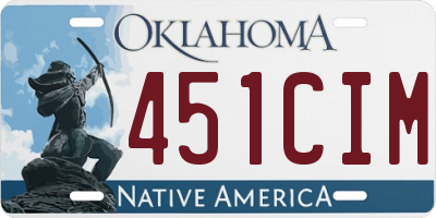 OK license plate 451CIM