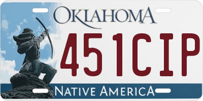 OK license plate 451CIP