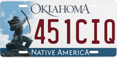 OK license plate 451CIQ