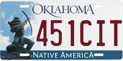 OK license plate 451CIT