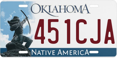 OK license plate 451CJA