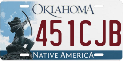 OK license plate 451CJB