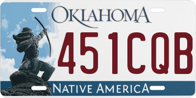 OK license plate 451CQB