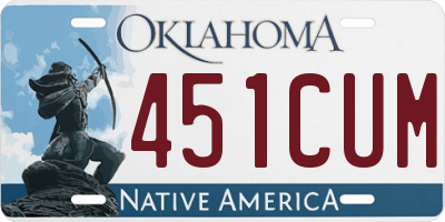 OK license plate 451CUM