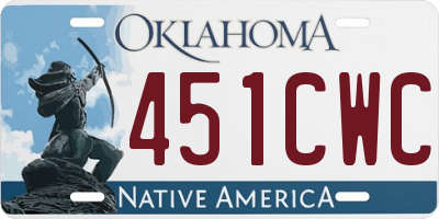 OK license plate 451CWC